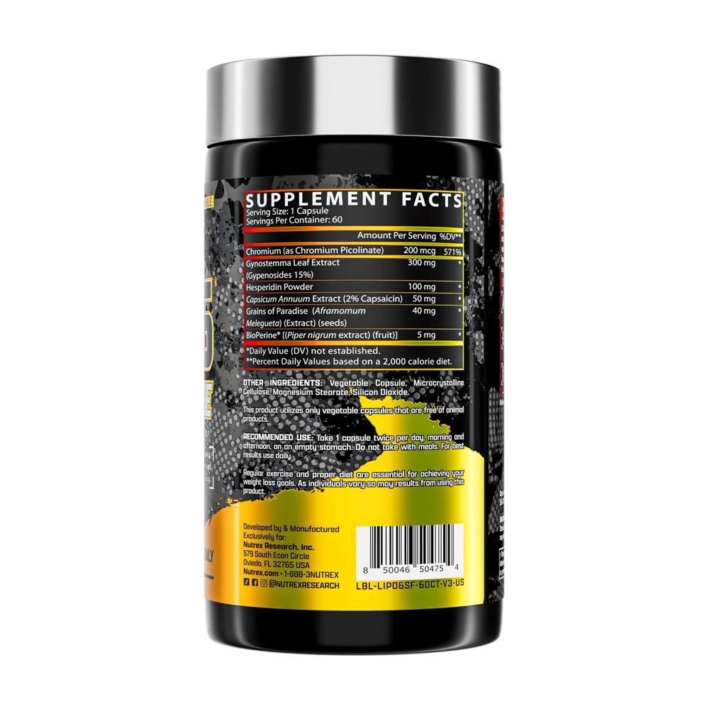 كبسولات ليبو 6 الخالية من المنشطات للتنحيف